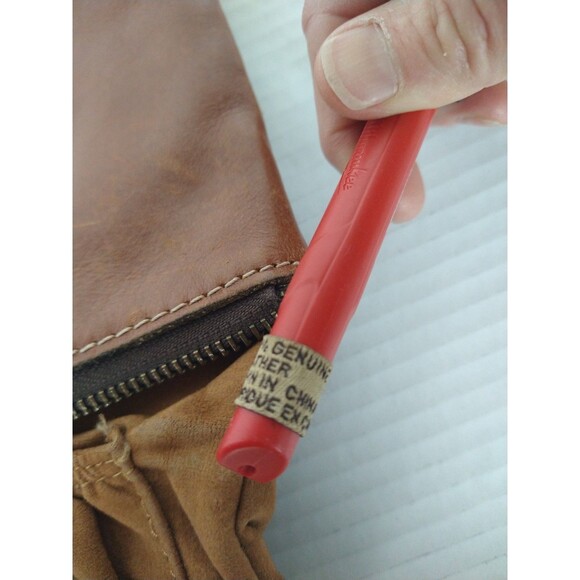 Patricia Nash Wristlet Clutch Zipper Wallet Leather brown small mini bag purse - Picture 8 of 16